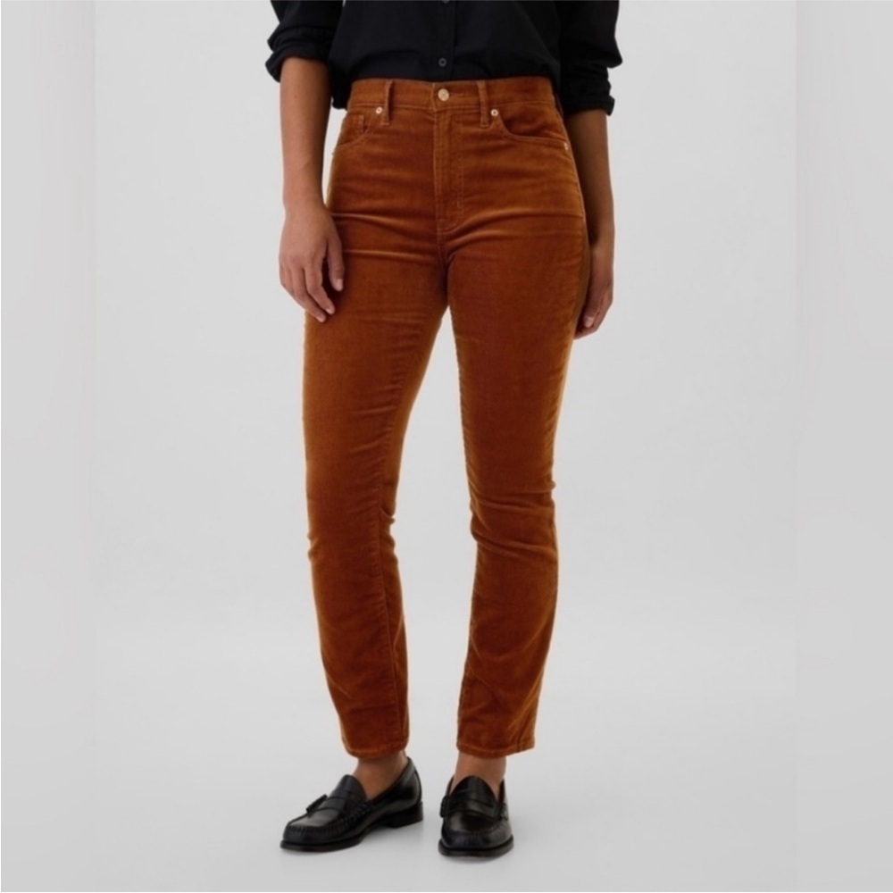 Gap Vintage Slim High Rise Light Brown Corduroy Pants Size 33 l 16T Soft Stretch